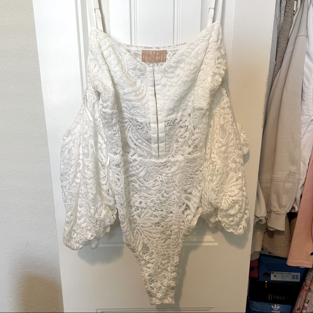White Lace One Piece Bodysuit